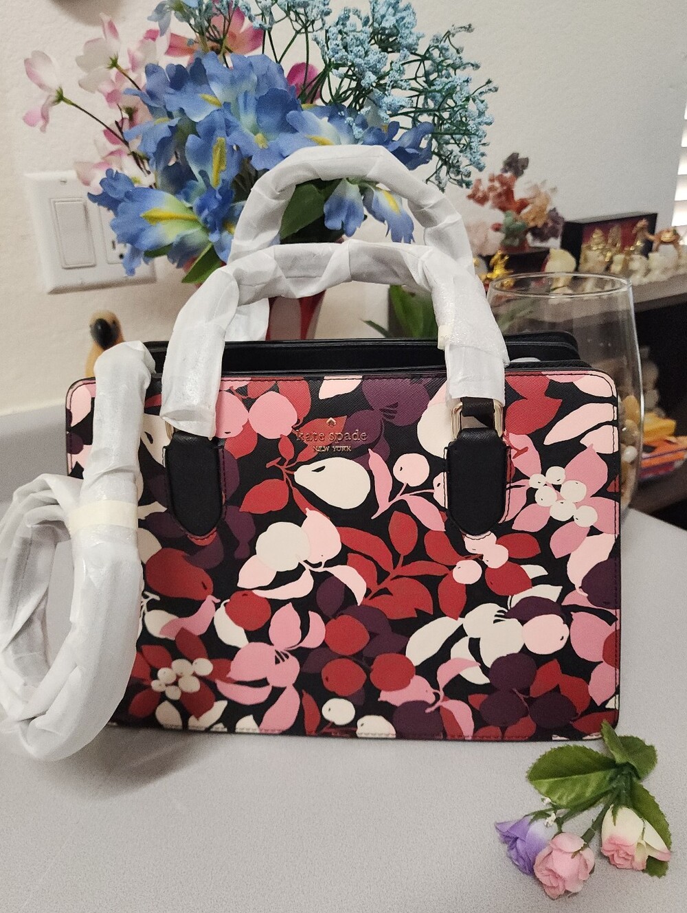 NWT Kate Spade Floral Satchel Large